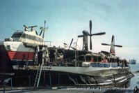 SRN4 The Prince of Wales (GH-2054) destroyed by fire at Dover